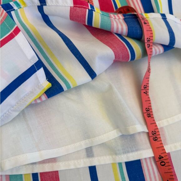 Duffield Lane 100% Cotton Lined Shift Dress Striped Knee Length Extra Small - Picture 8 of 10